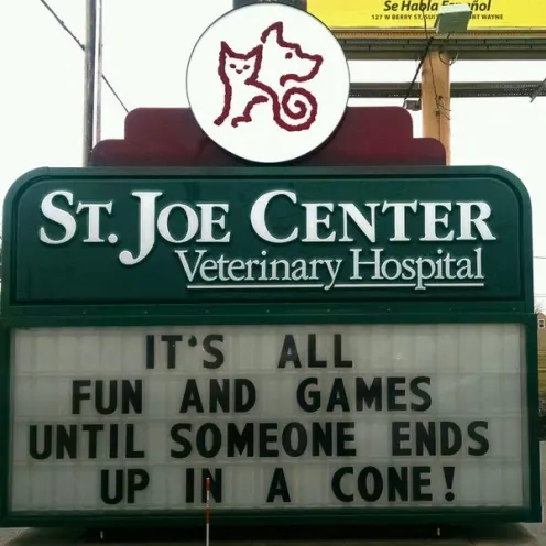  St. Joe Center Veterinary Hospital Sign