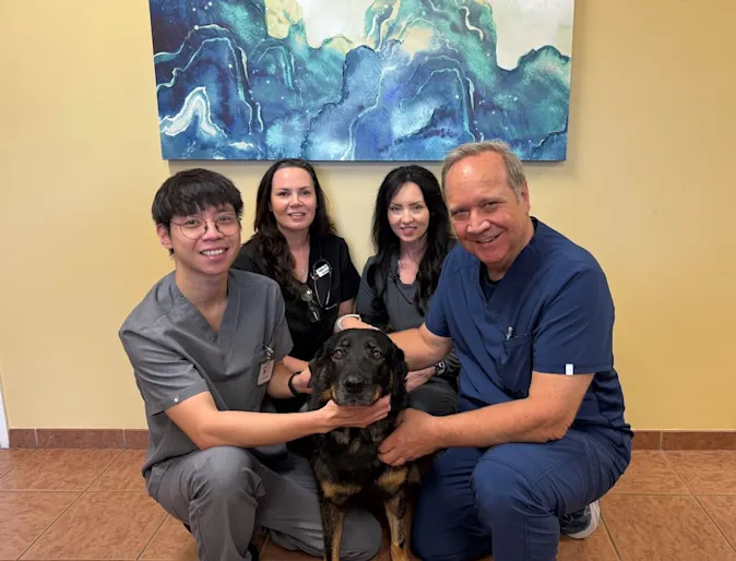 Ruby and staff at Florida Veterinary Referral Center Ruby and staff at Florida Veterinary Referral Center