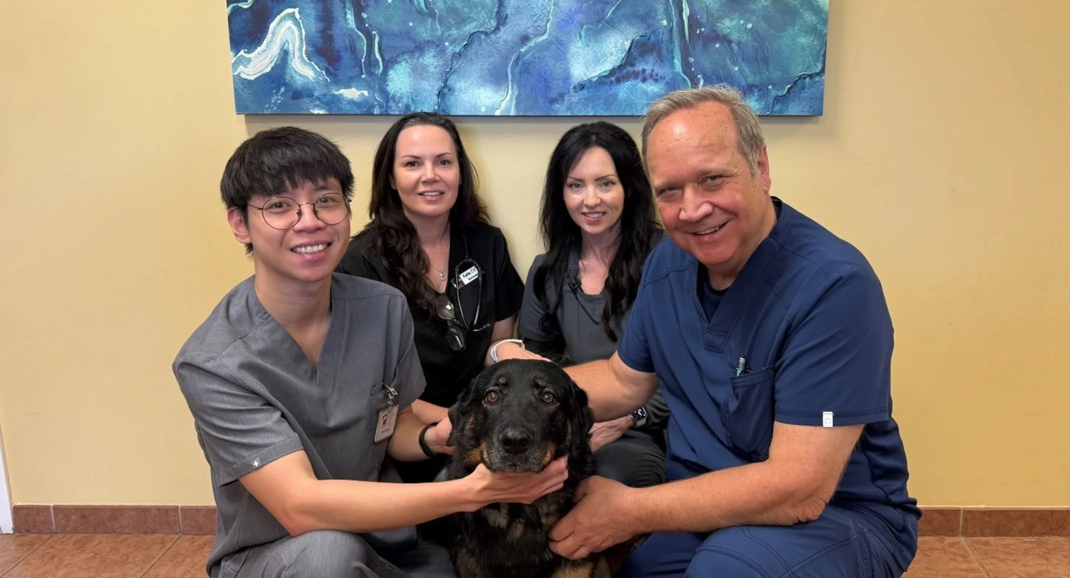 Ruby and staff at Florida Veterinary Referral Center Ruby and staff at Florida Veterinary Referral Center