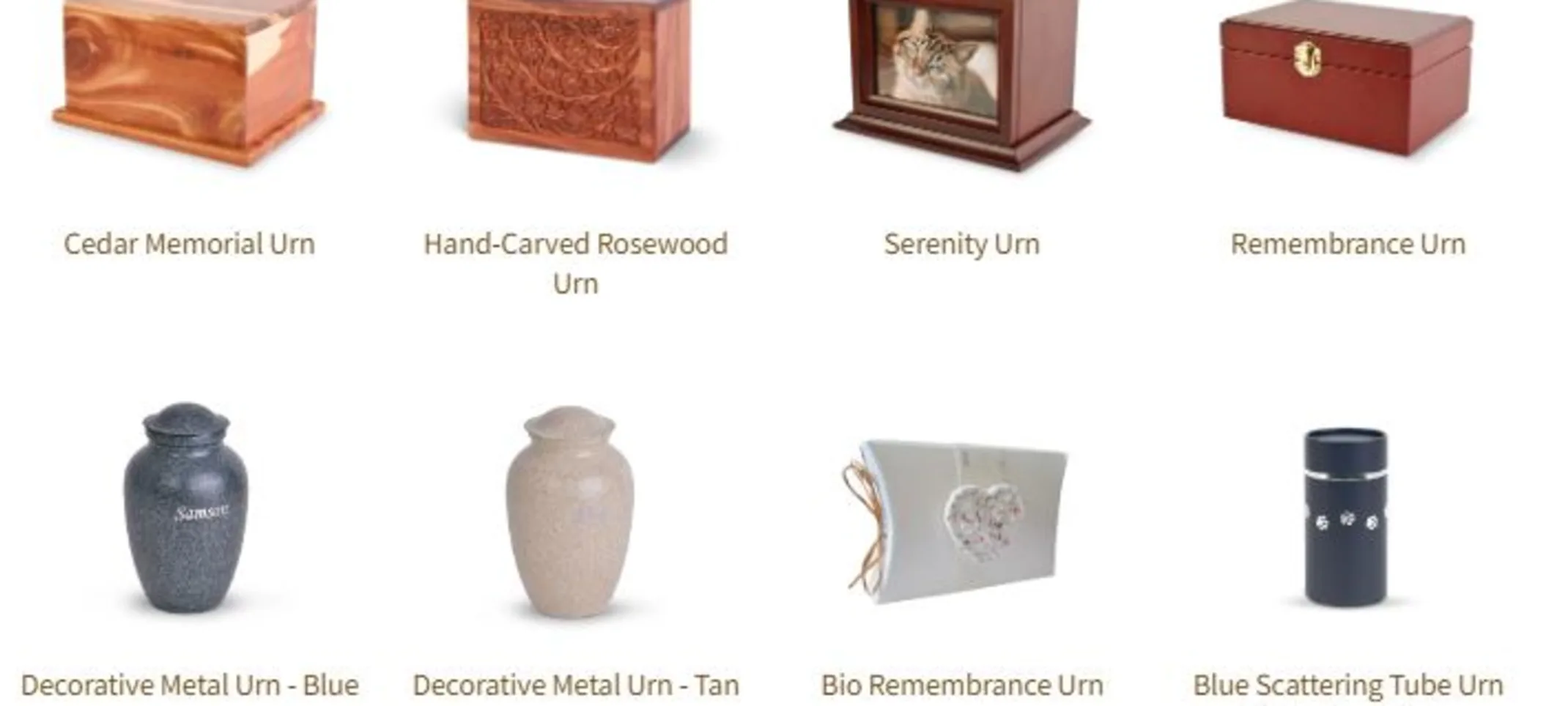 Variety of urns