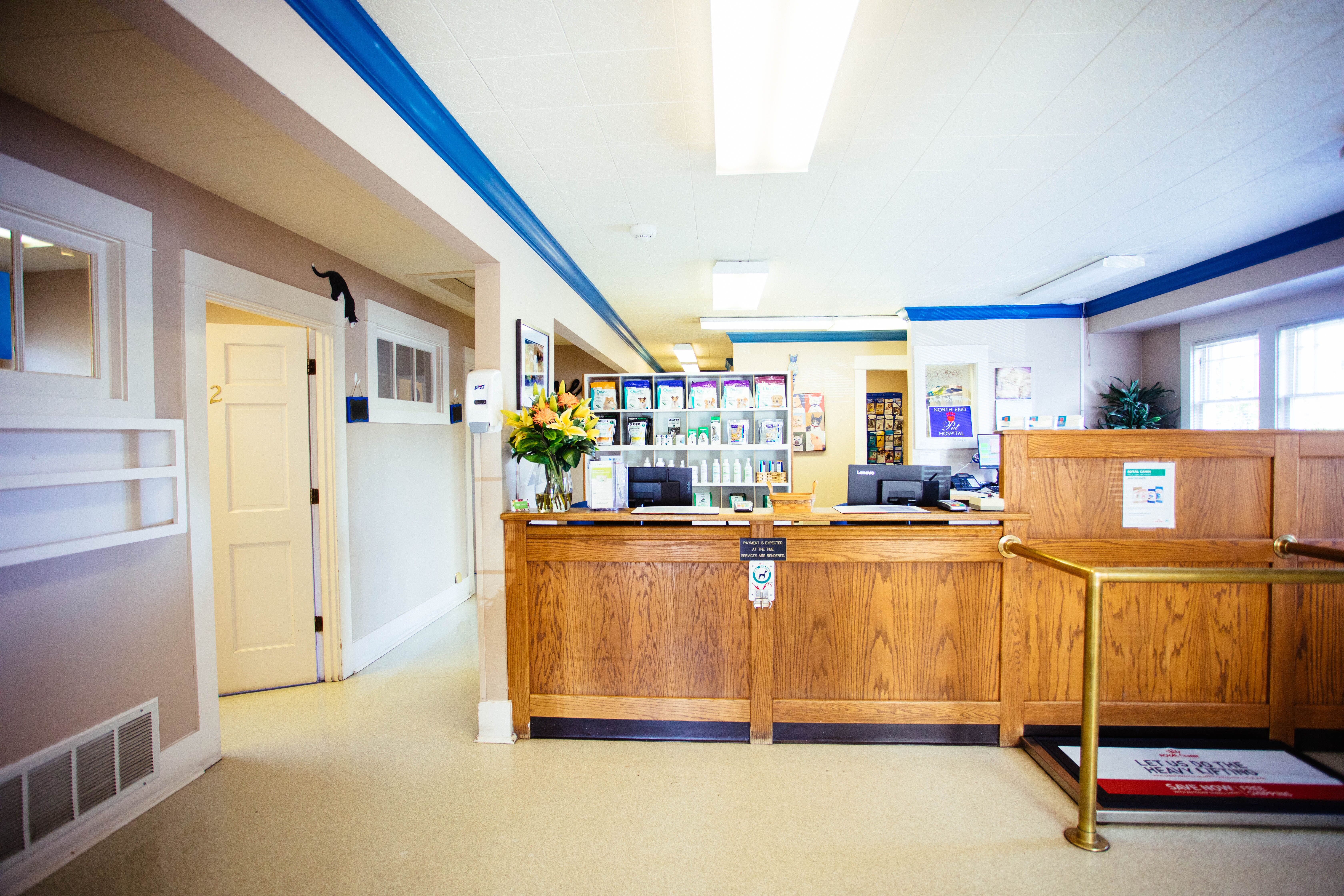 Lobby at North End Pet Hospital