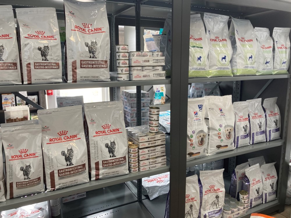 Shelves of Royal Canin Food 