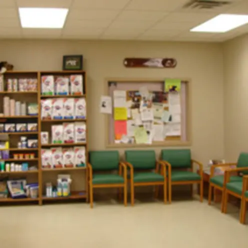 Animal Clinic of Rapid City Pet Supplies, medications, and waiting area
