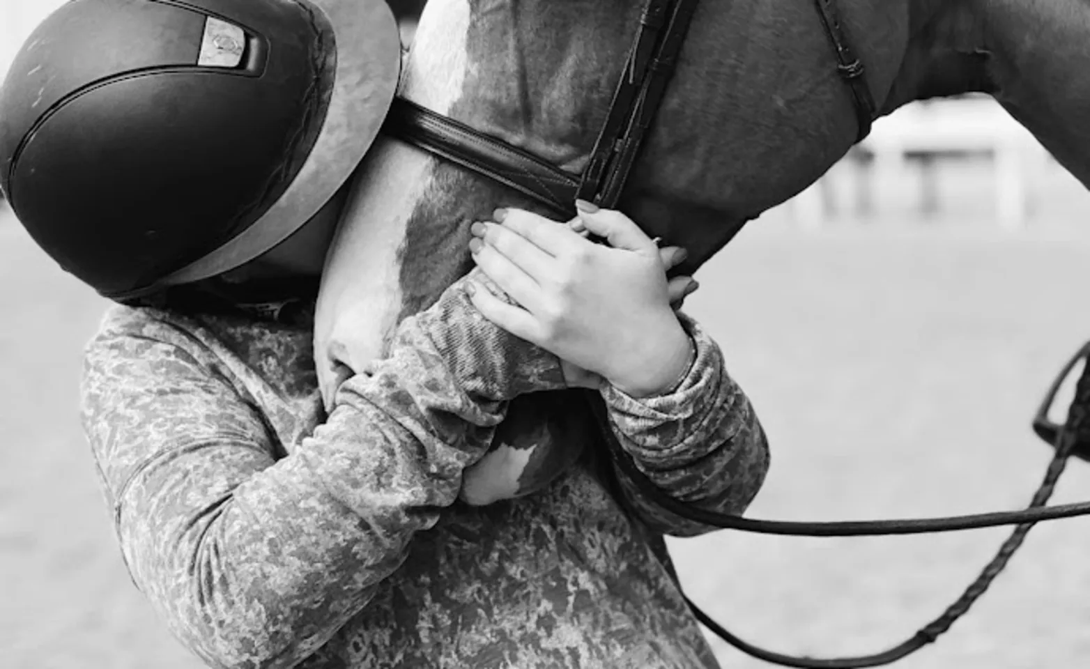 Person hugging horse Person hugging horse