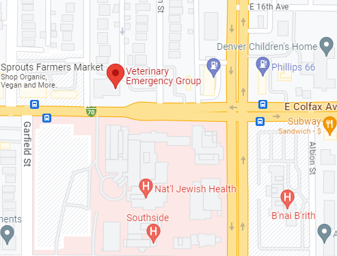 Map of Veterinary Emergency Group Denver, CO