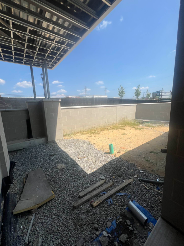 Richmond fenced area in progress