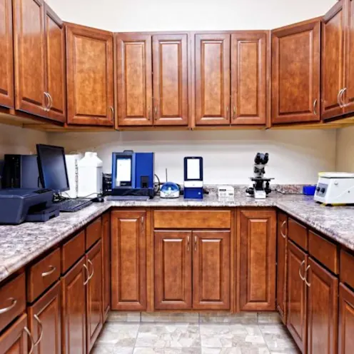 Nurse Storage/ Workplace Area at Sherwood Veterinary Clinic Nurse Storage/ Workplace Area at Sherwood Veterinary Clinic