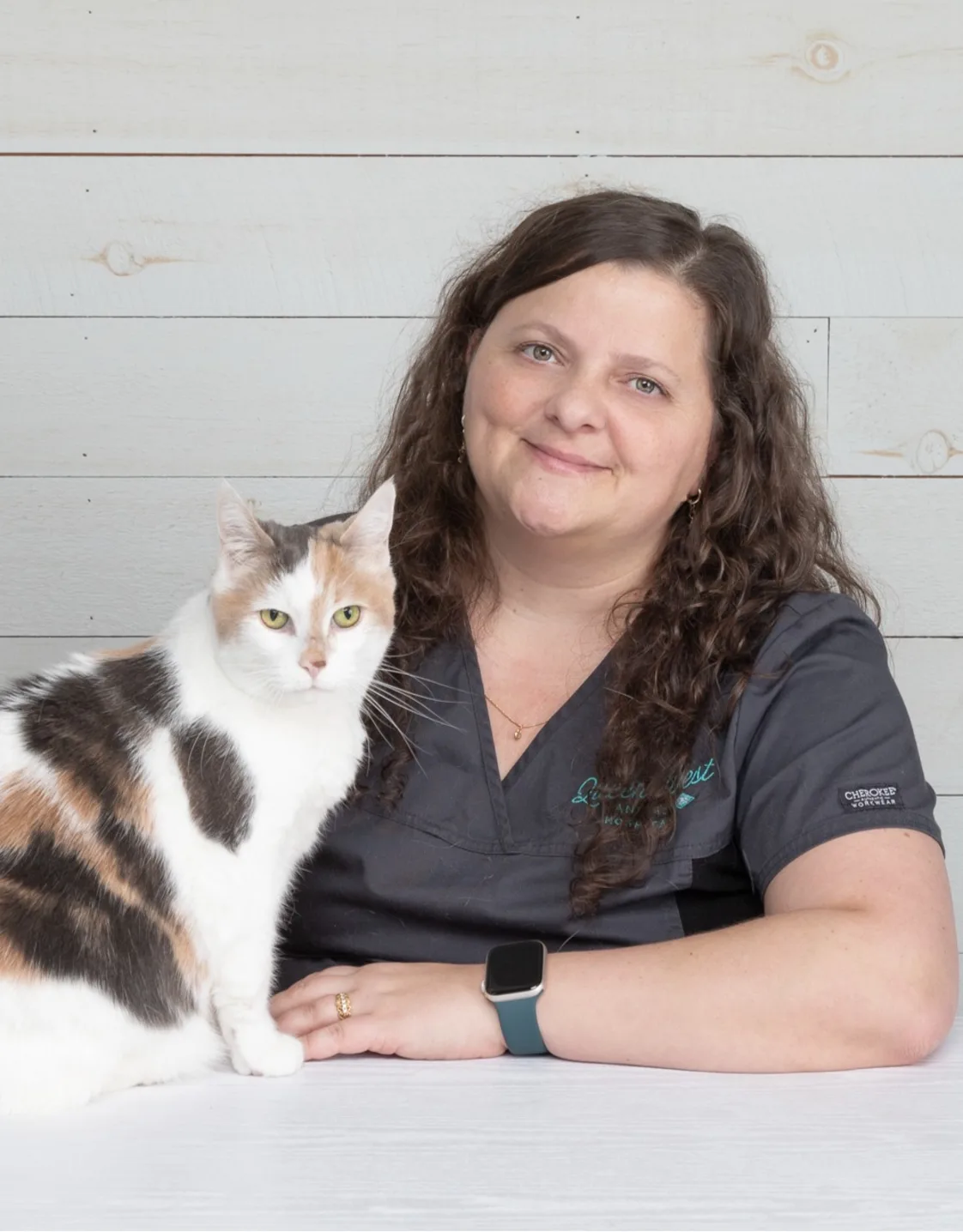 Nadia holding a cat Nadia holding a cat
