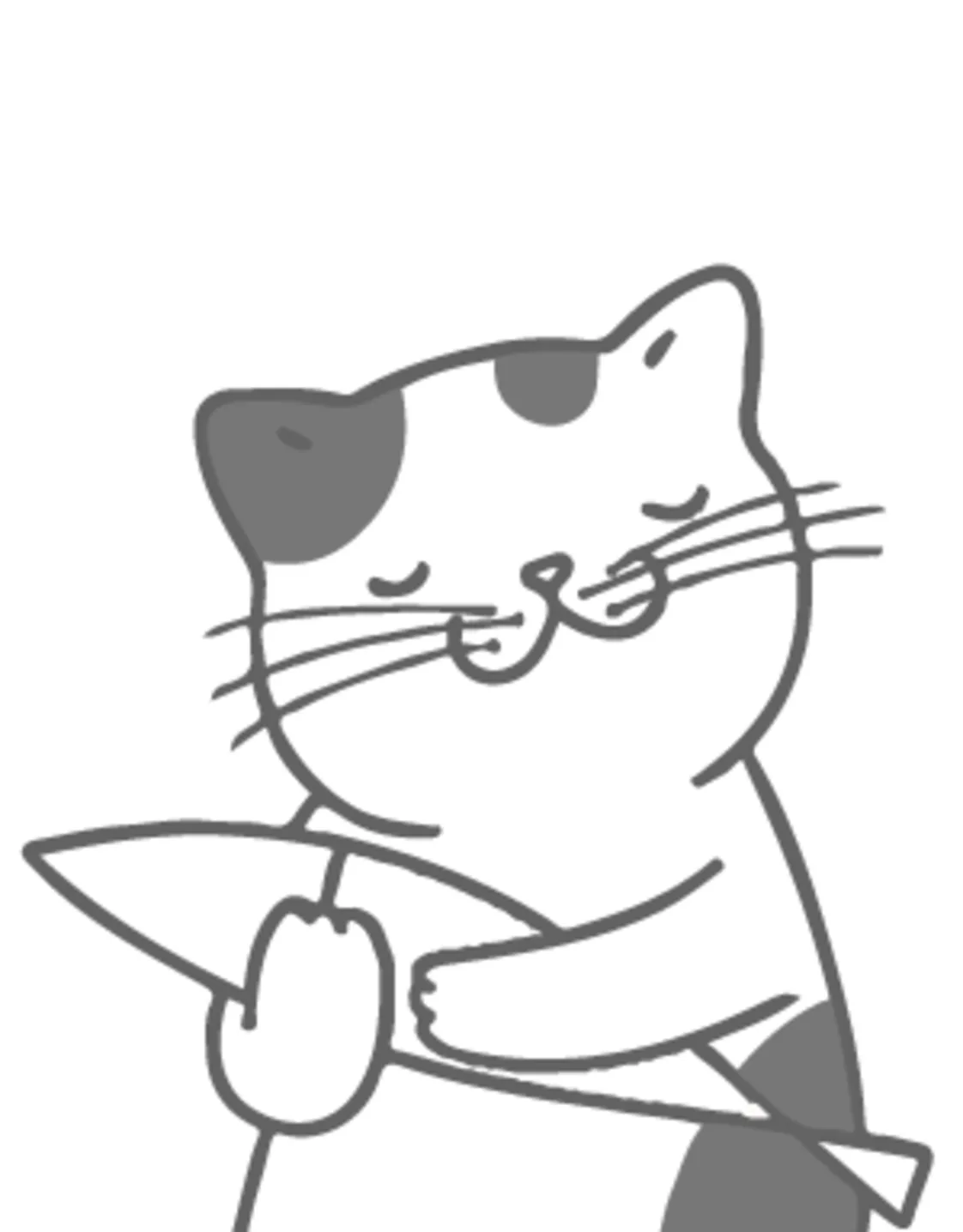 Cat hugging a fish. Cat hugging a fish.