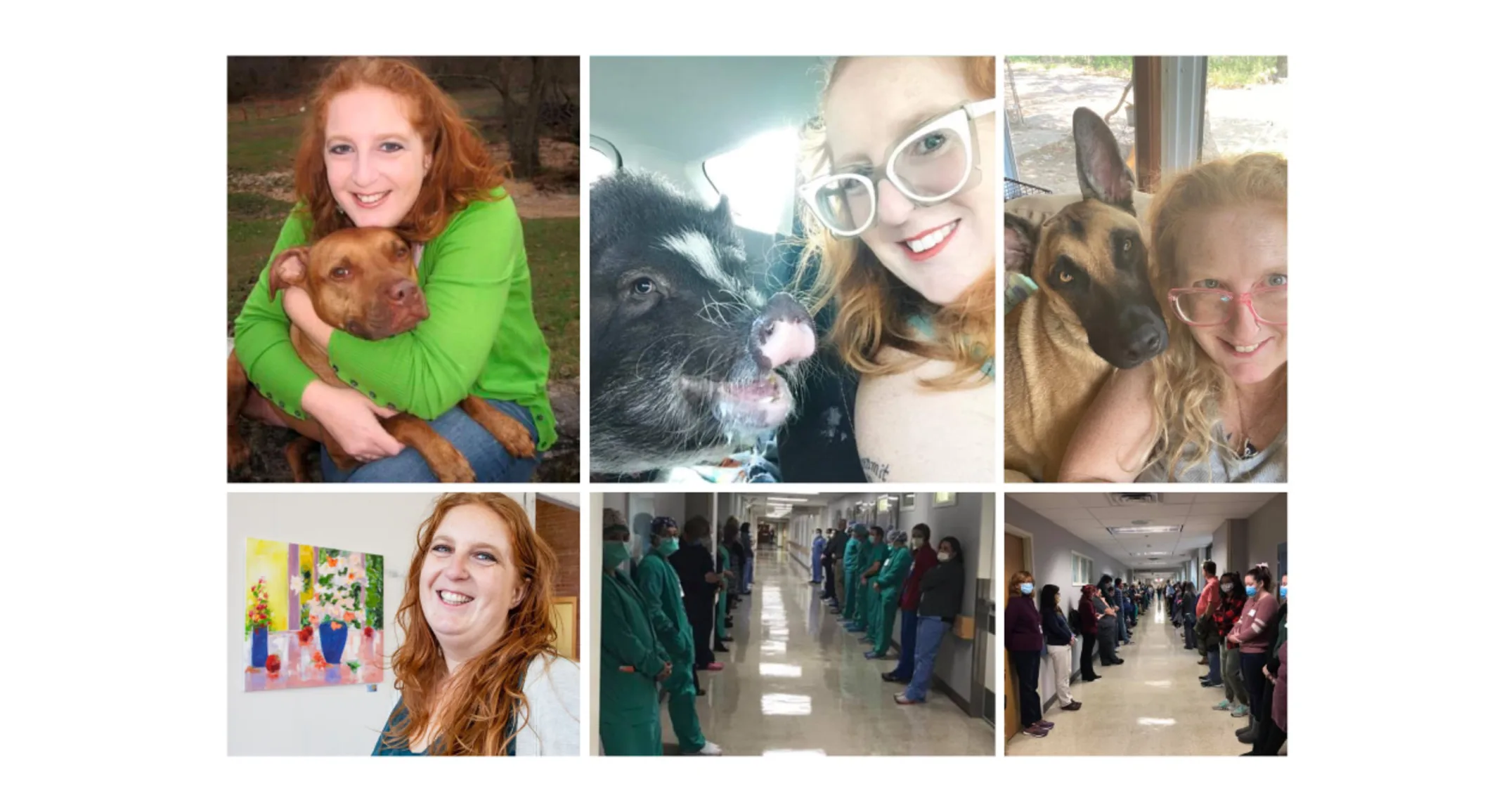 Woman smiling with dog. Woman smiling with dog.