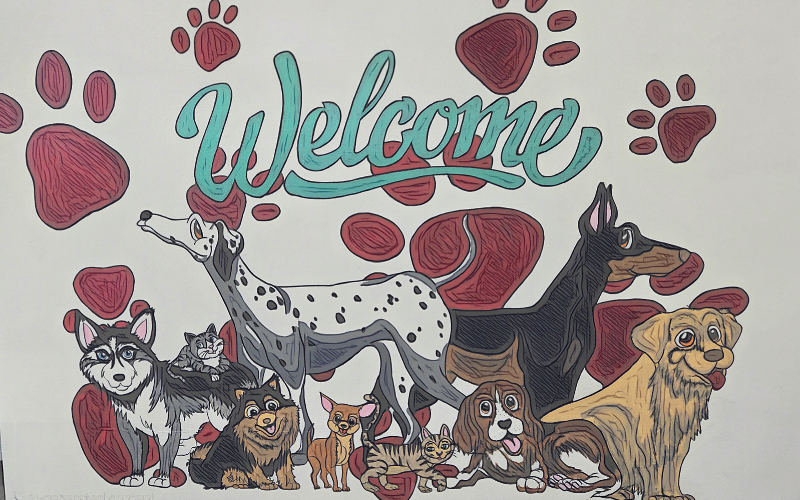 Welcome Painted Sign