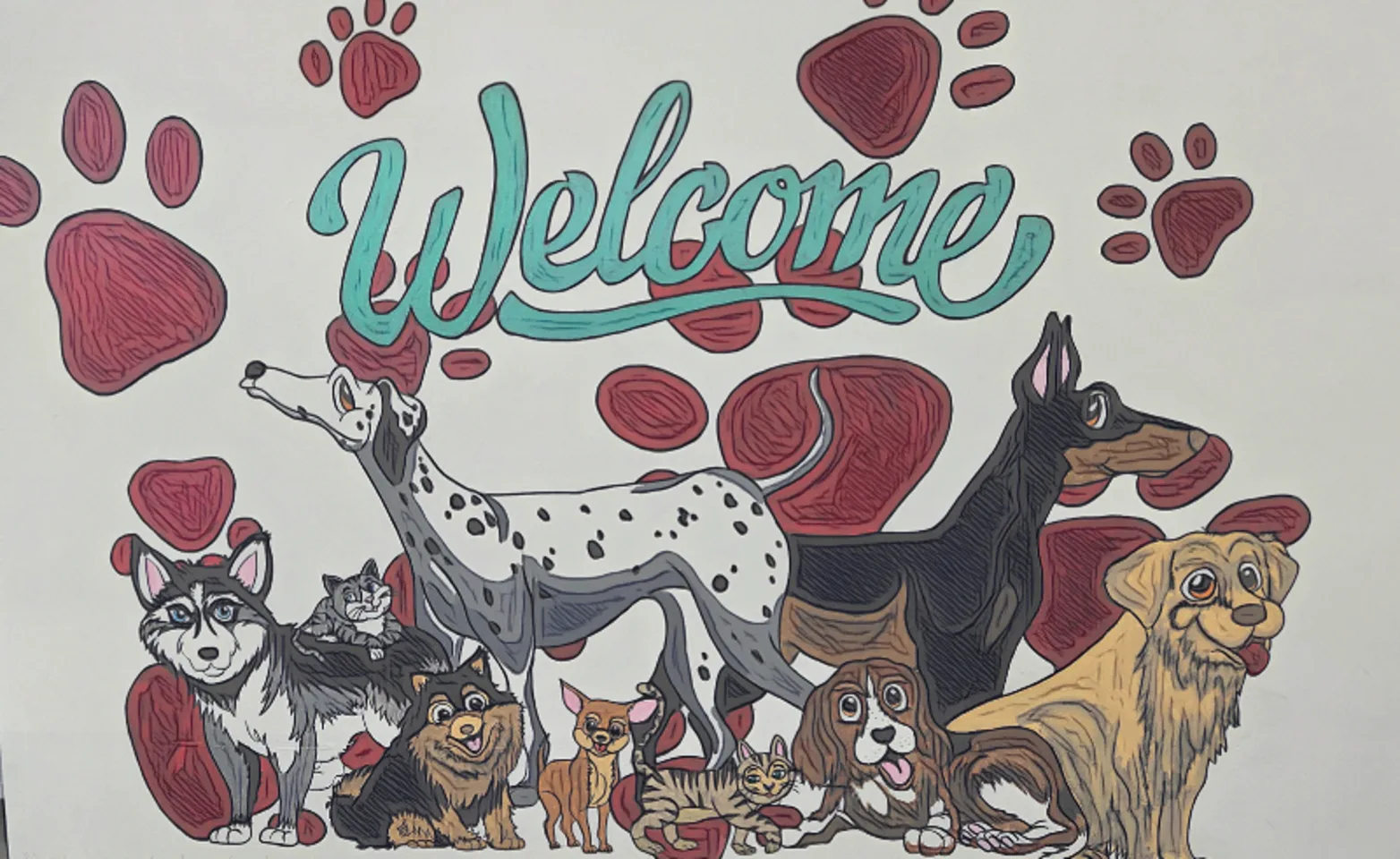 Welcome Painted Sign Welcome Painted Sign