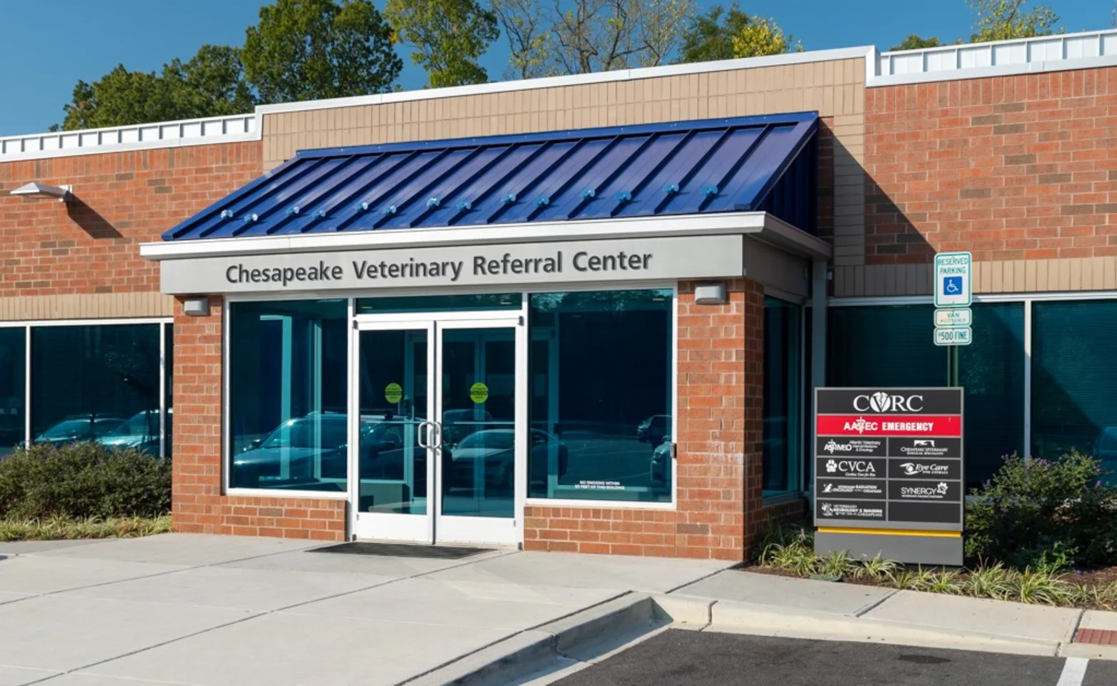 Front building of Chesapeake Veterinary Referral Center