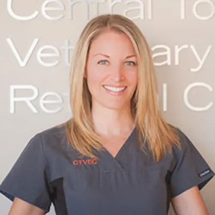 Lisa Smiling in front of the CTVRC sign