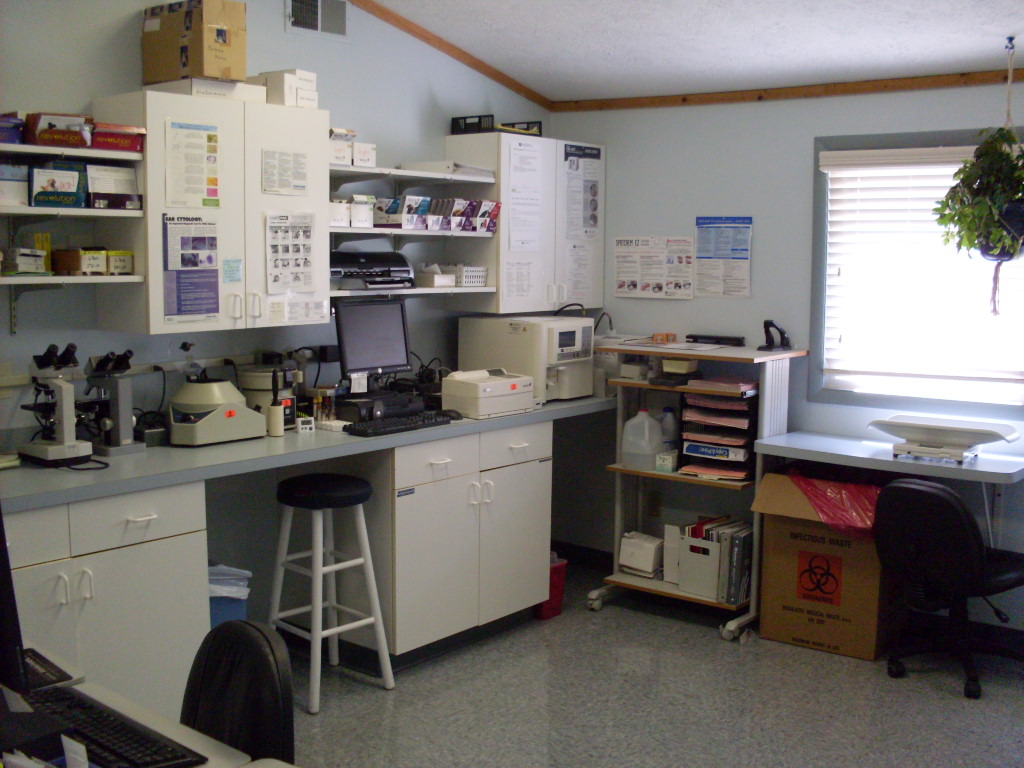 Inside the office room at the Mentor Animal Hospital