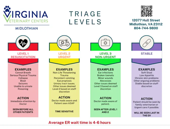 Virginia Veterinary Centers - Triage Chart Virginia Veterinary Centers - Triage Chart