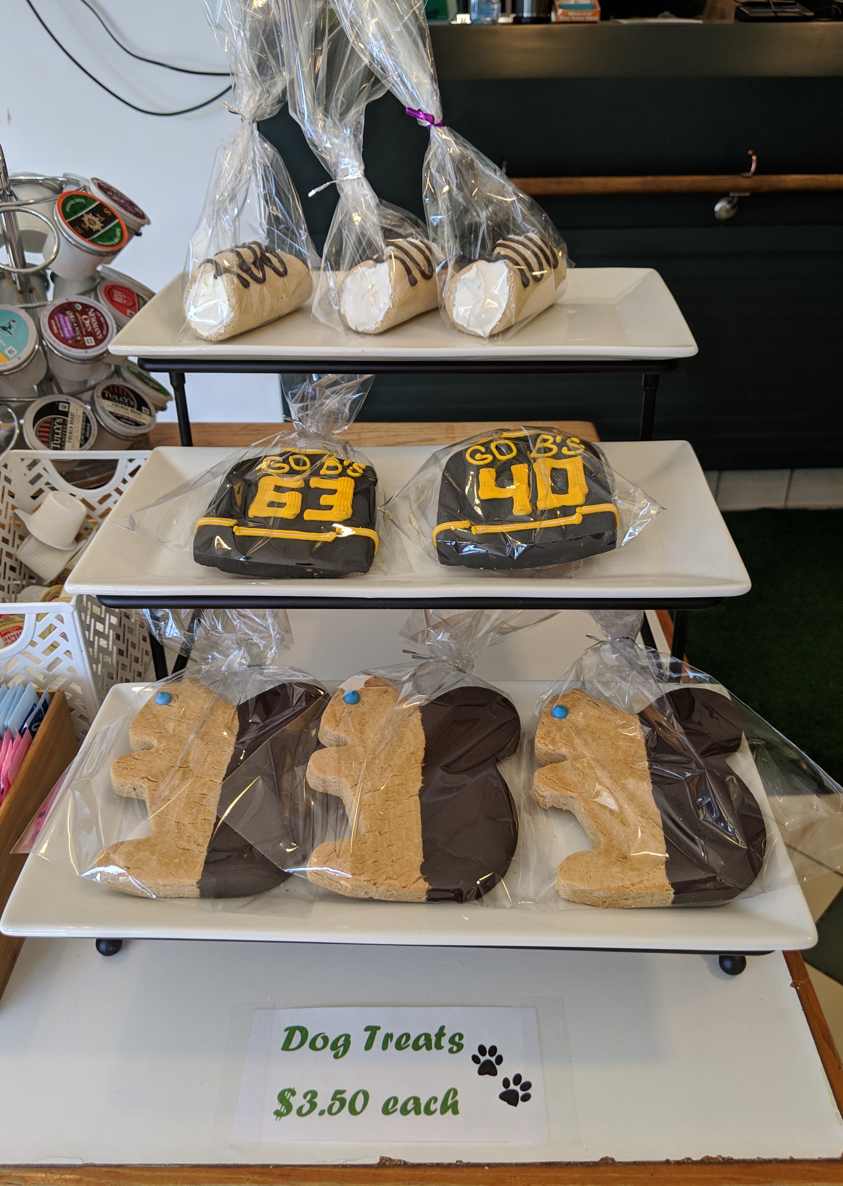 Dog treats on display at Merrimack Veterinary Hospital