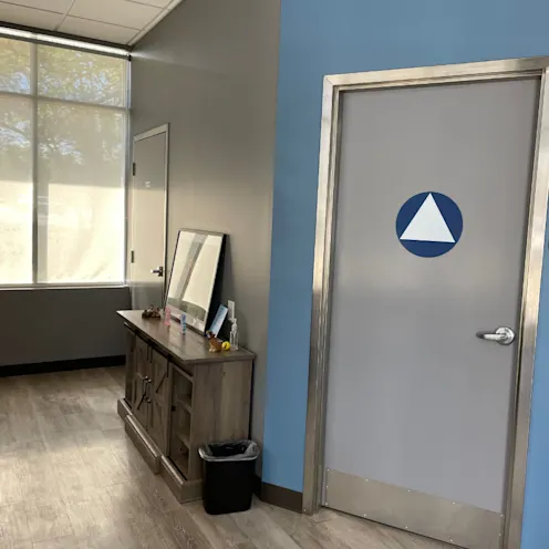 Lobby area in Vacaville Animal Care Center with restrooms Lobby area in Vacaville Animal Care Center with restrooms