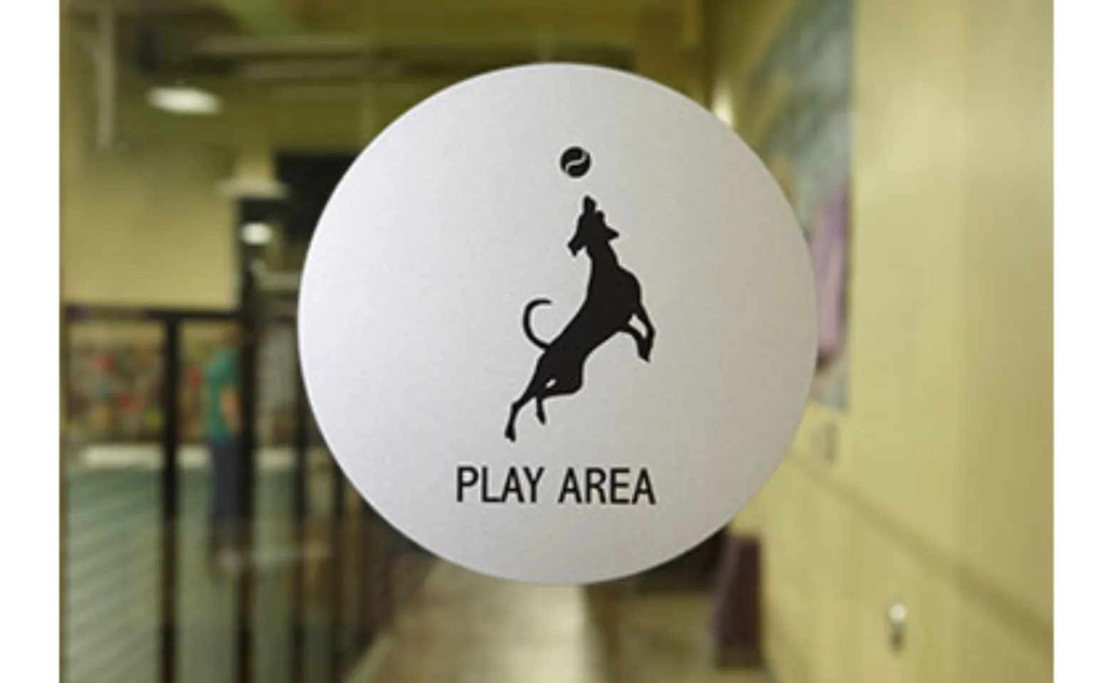 Play Area Sign at Pooch Hotel