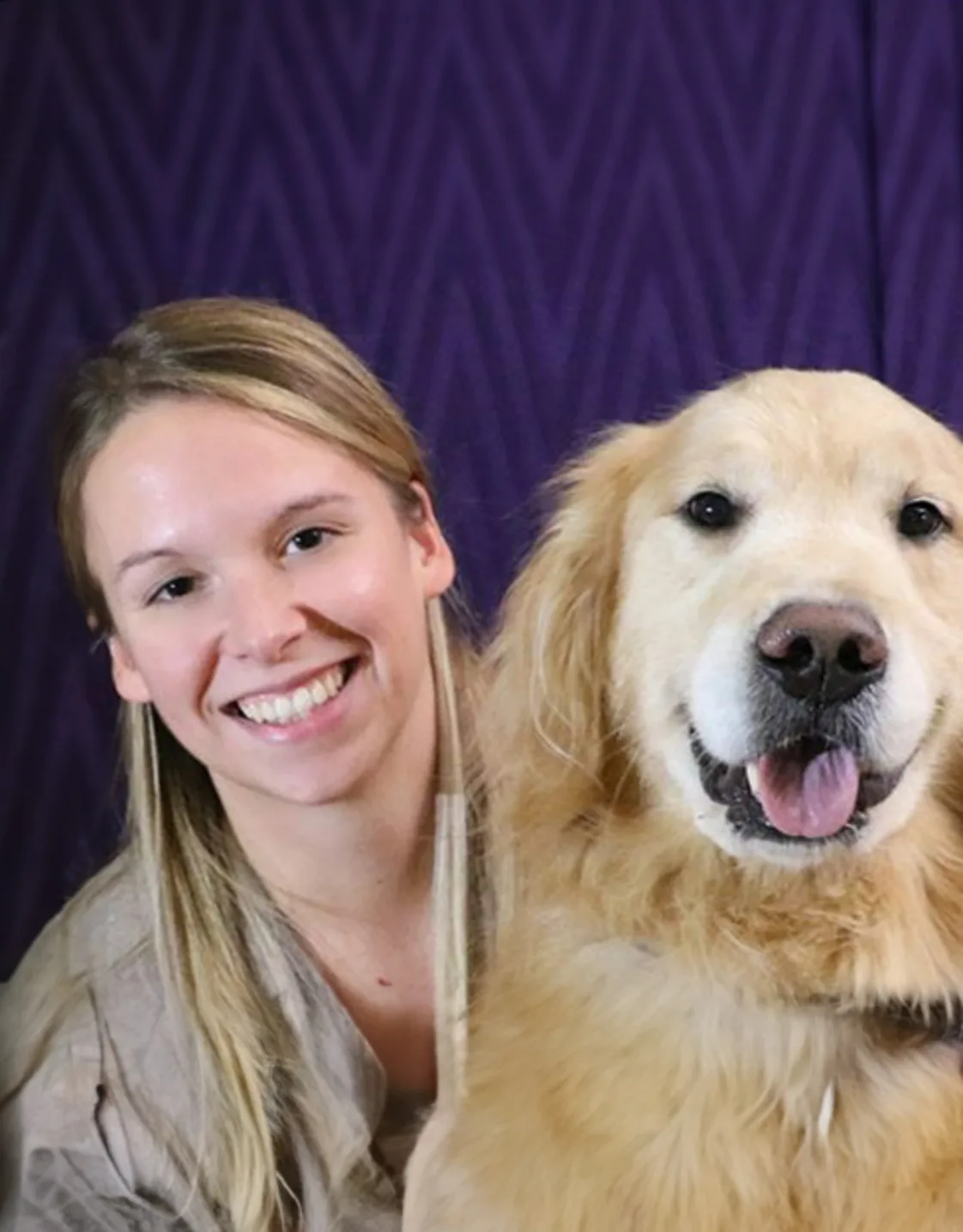 Dr. Allyson Finley and her golden retriever Dr. Allyson Finley and her golden retriever