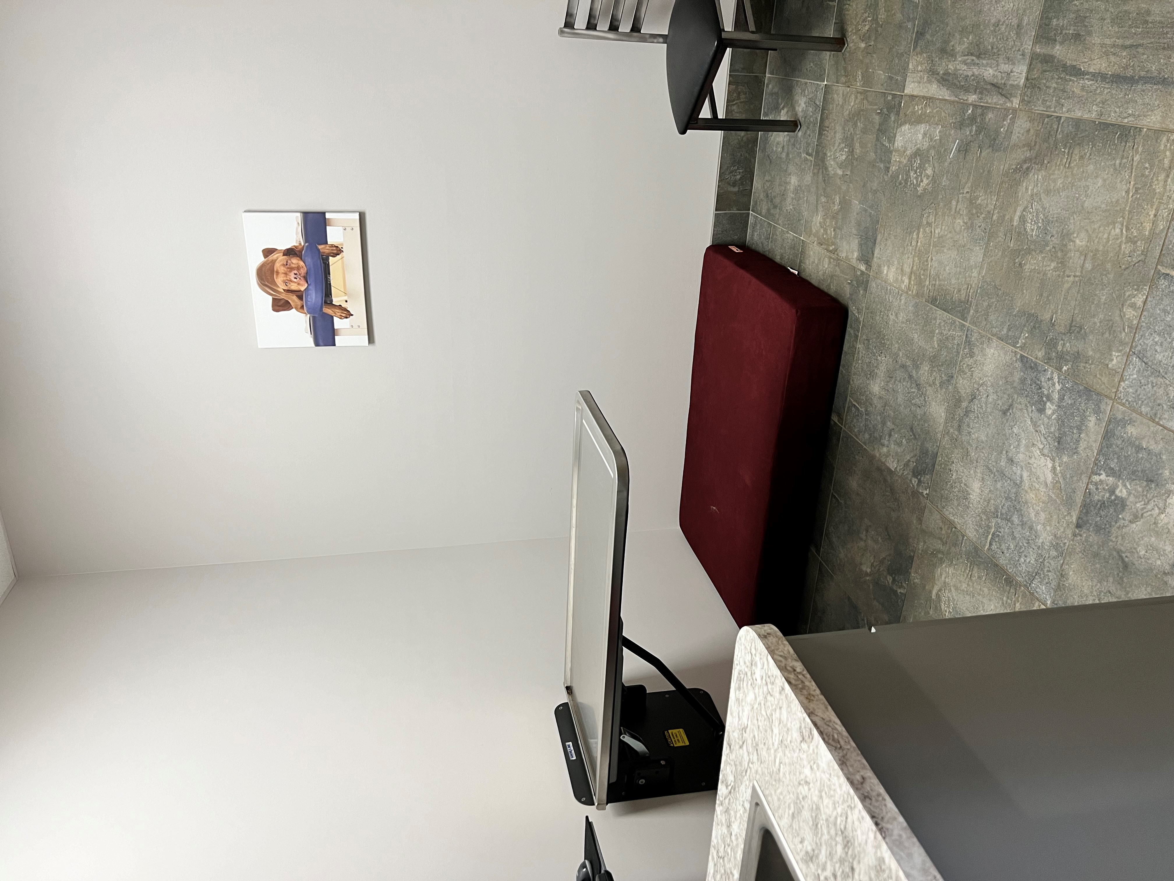 Exam room with table down