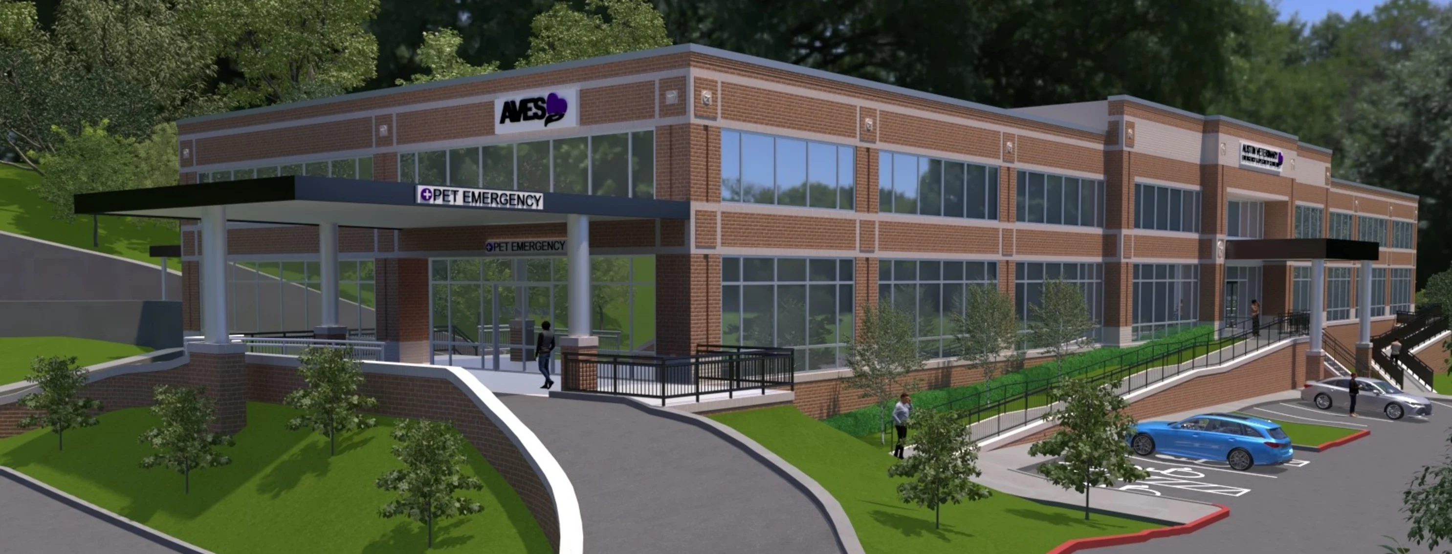 3D Rendering of the southwest side Austin Veterinary Emergency & Specialty's new location. 3D Rendering of the southwest side Austin Veterinary Emergency & Specialty's new location.