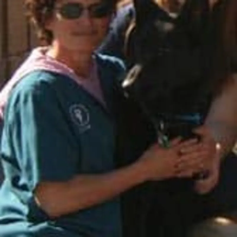 Dr. Donna Valori with dog Dr. Donna Valori with dog