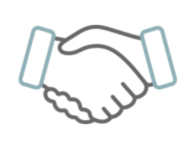 Two hands shaking icon Two hands shaking icon