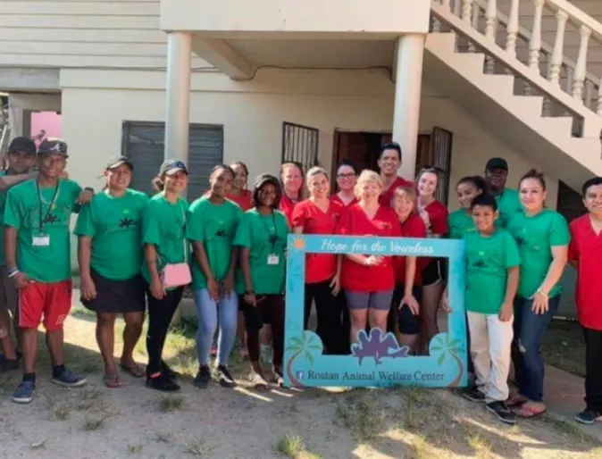 a group of Allandale's staff at Roatan Honduras a group of Allandale's staff at Roatan Honduras