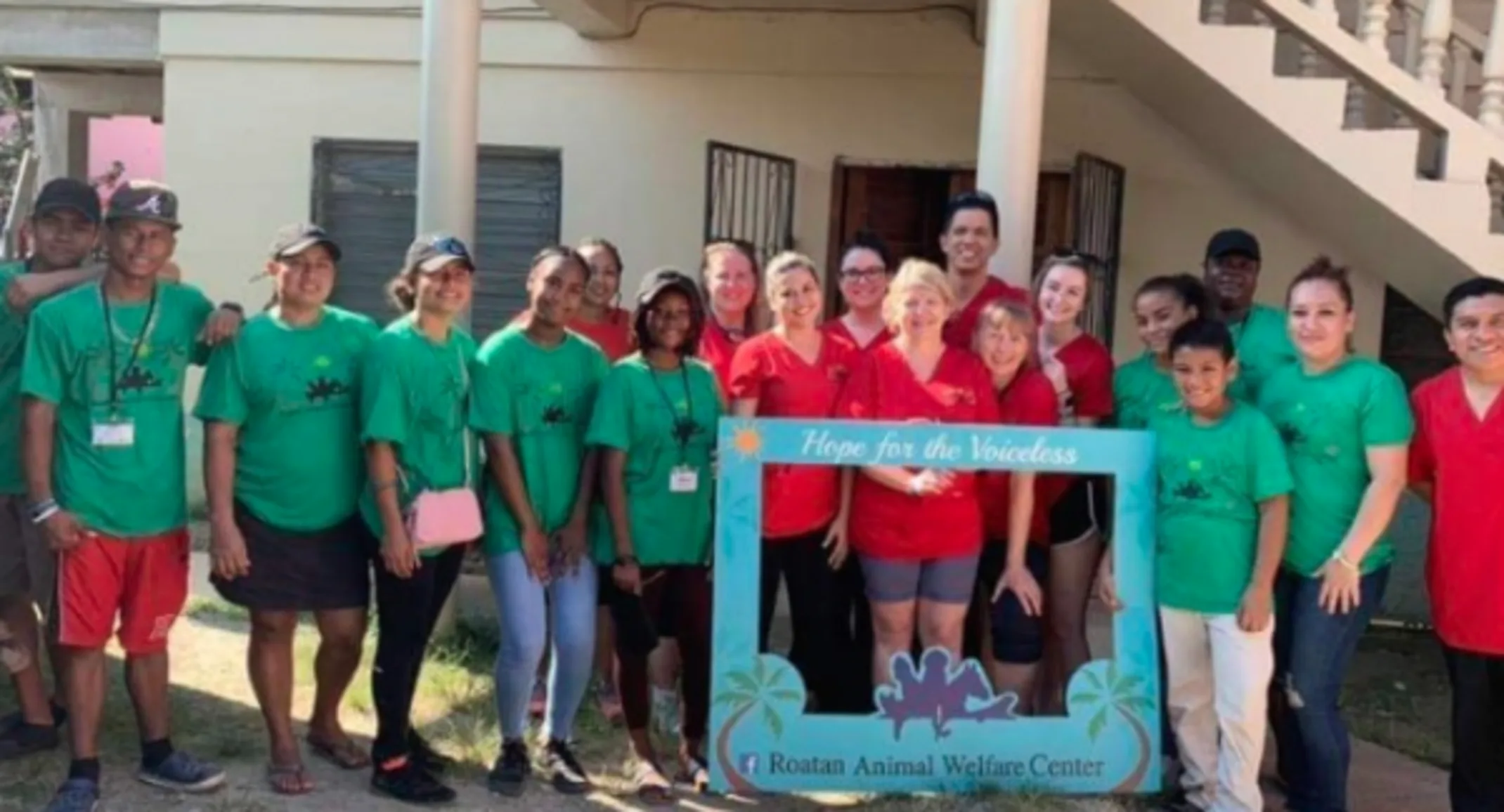 a group of Allandale's staff at Roatan Honduras a group of Allandale's staff at Roatan Honduras