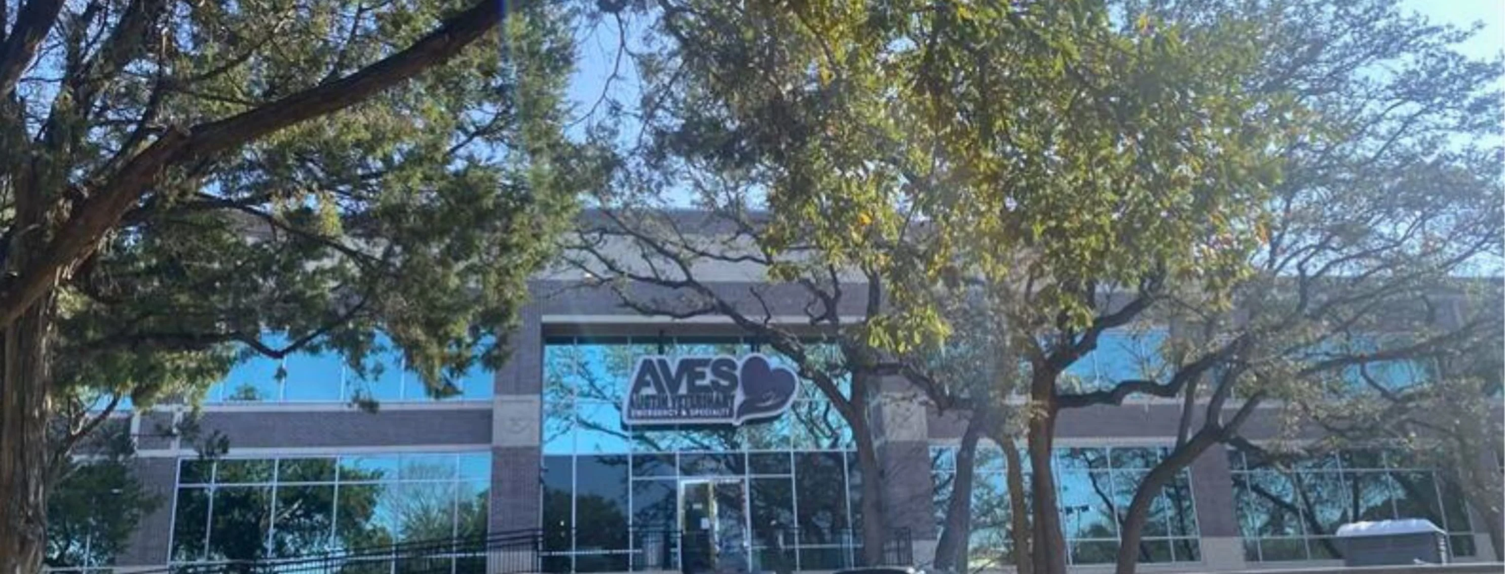 Exterior view of AVES building. Exterior view of AVES building.