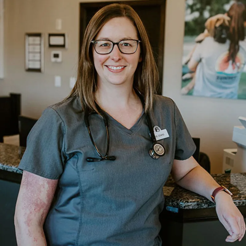 Veterinarian posing for a photo Veterinarian posing for a photo