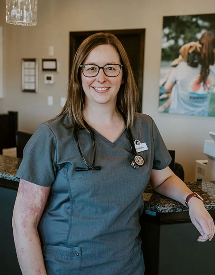 Veterinarian posing for a photo 