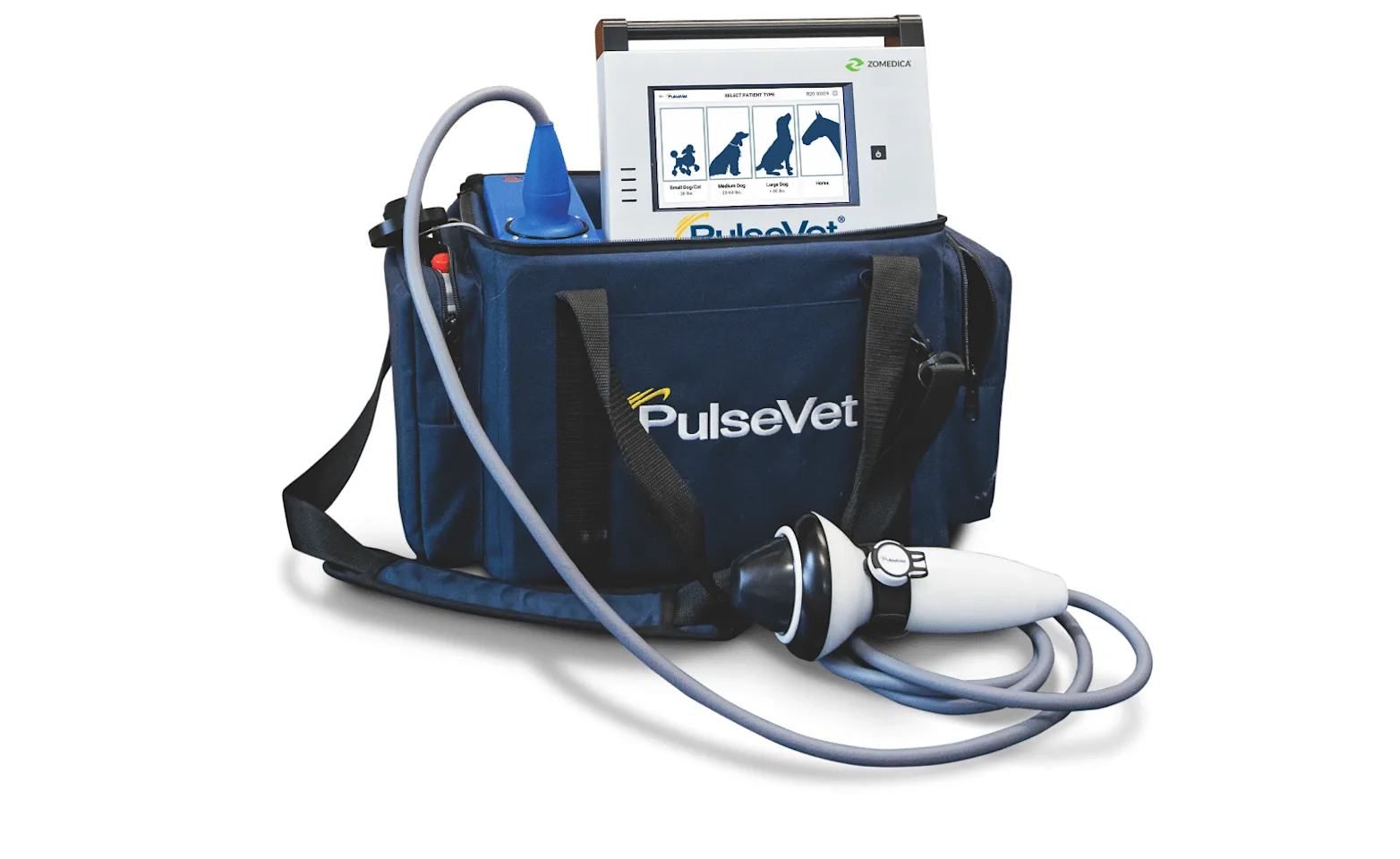 PulseVet Shock Wave therapy device. PulseVet Shock Wave therapy device.