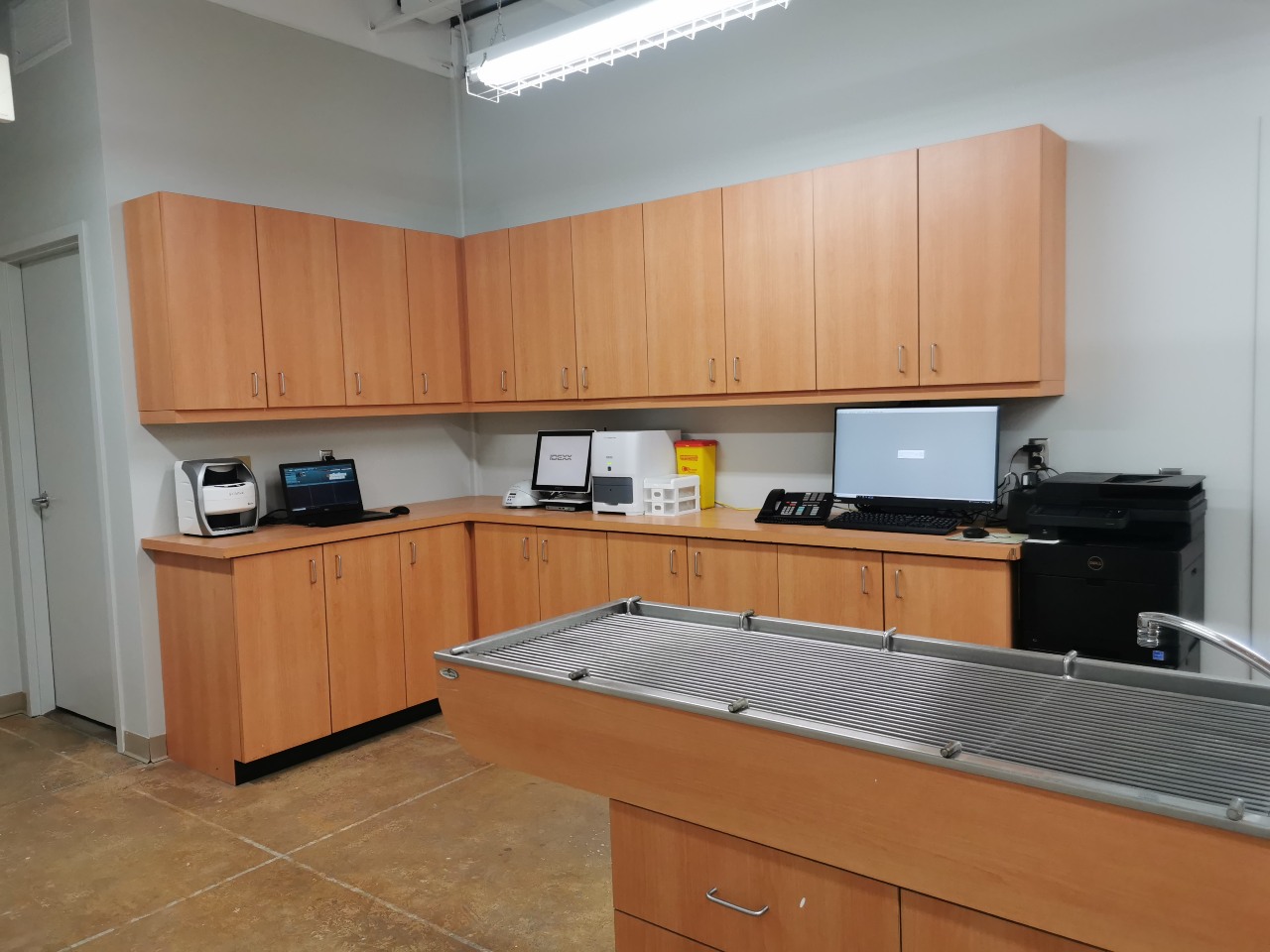 Upstairs Dental Xrays and Blood Workstations at Abbotsford Animal Hospital
