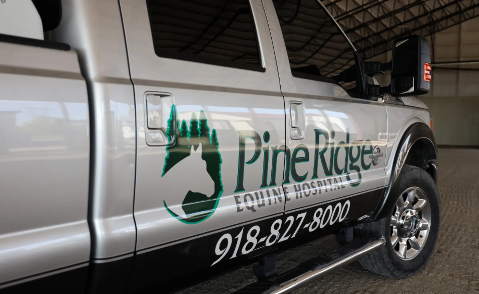 Pine Ridge Truck with phone number on the side Pine Ridge Truck with phone number on the side