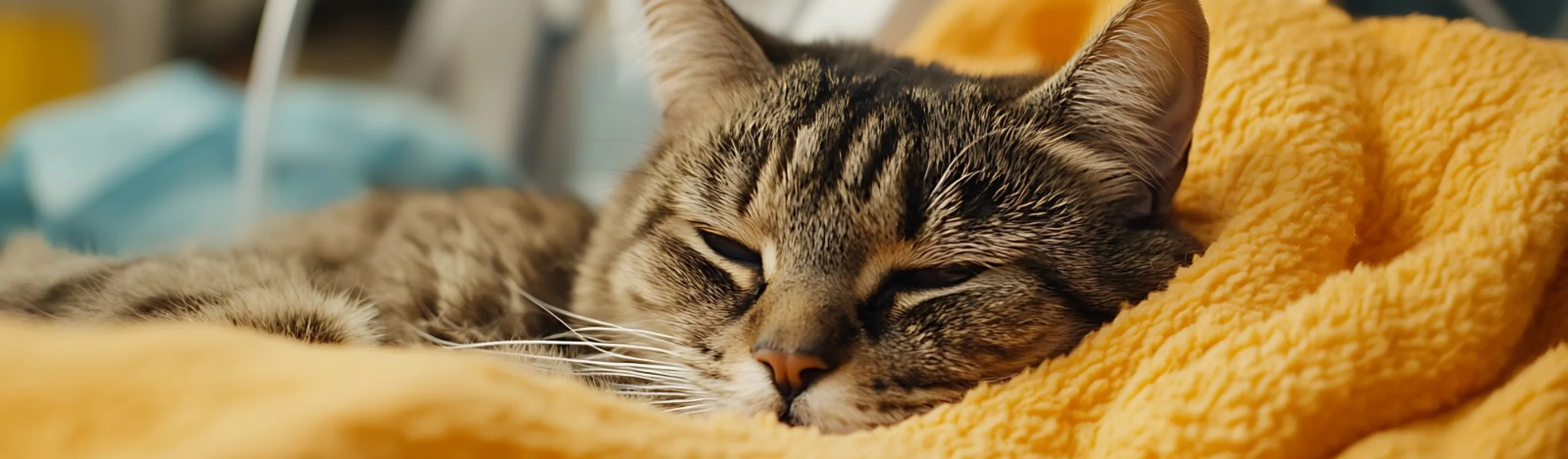Cat sleeping on orange blanket Cat sleeping on orange blanket