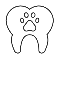 Paw print on a tooth (Dentistry Icon)