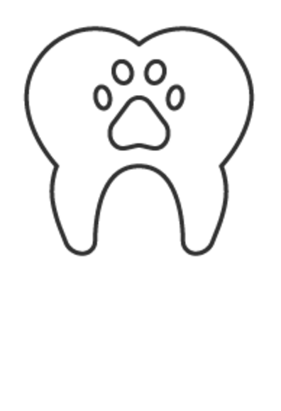 Paw print on a tooth (Dentistry Icon) Paw print on a tooth (Dentistry Icon)