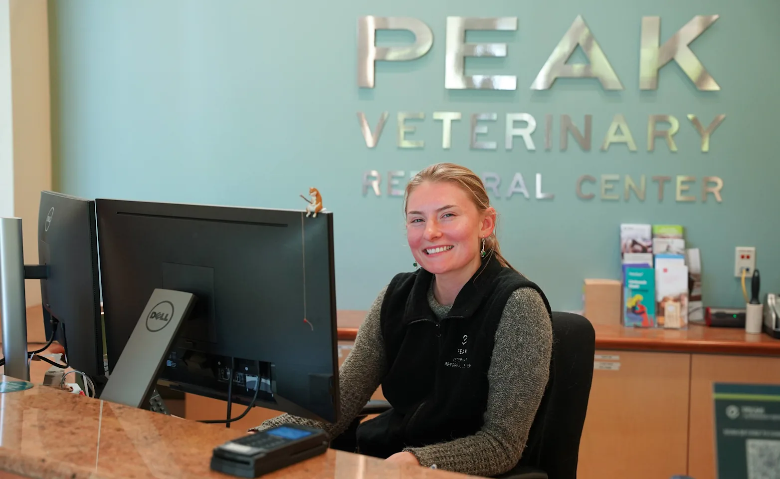 Peak Veterinary Referral Center Reception Staff Photo Peak Veterinary Referral Center Reception Staff Photo