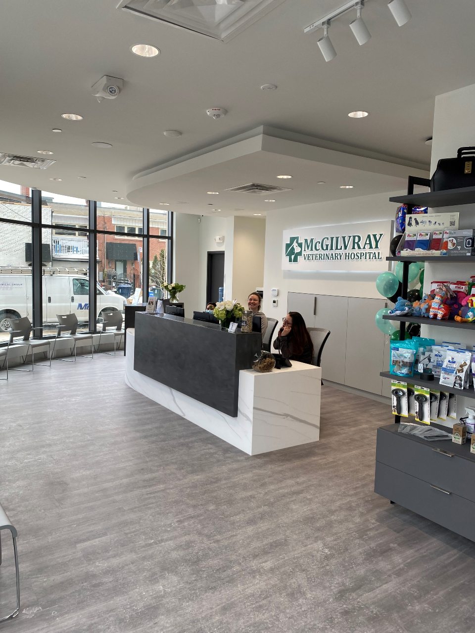 Reception Room at McGilvray Veterinary Hospital.