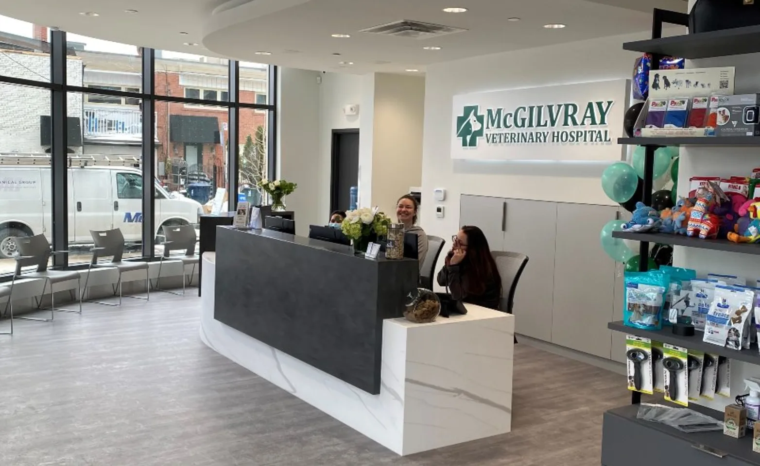 Reception Room at McGilvray Veterinary Hospital. Reception Room at McGilvray Veterinary Hospital.