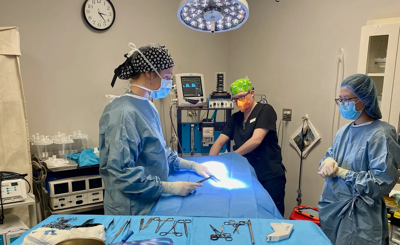 doctor and staff in surgery ward