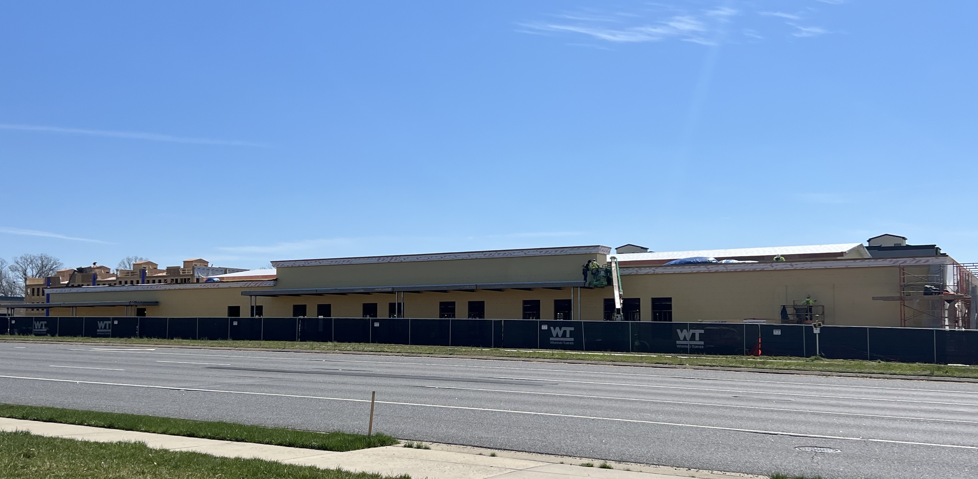 A streetview of the foundation being constructed 