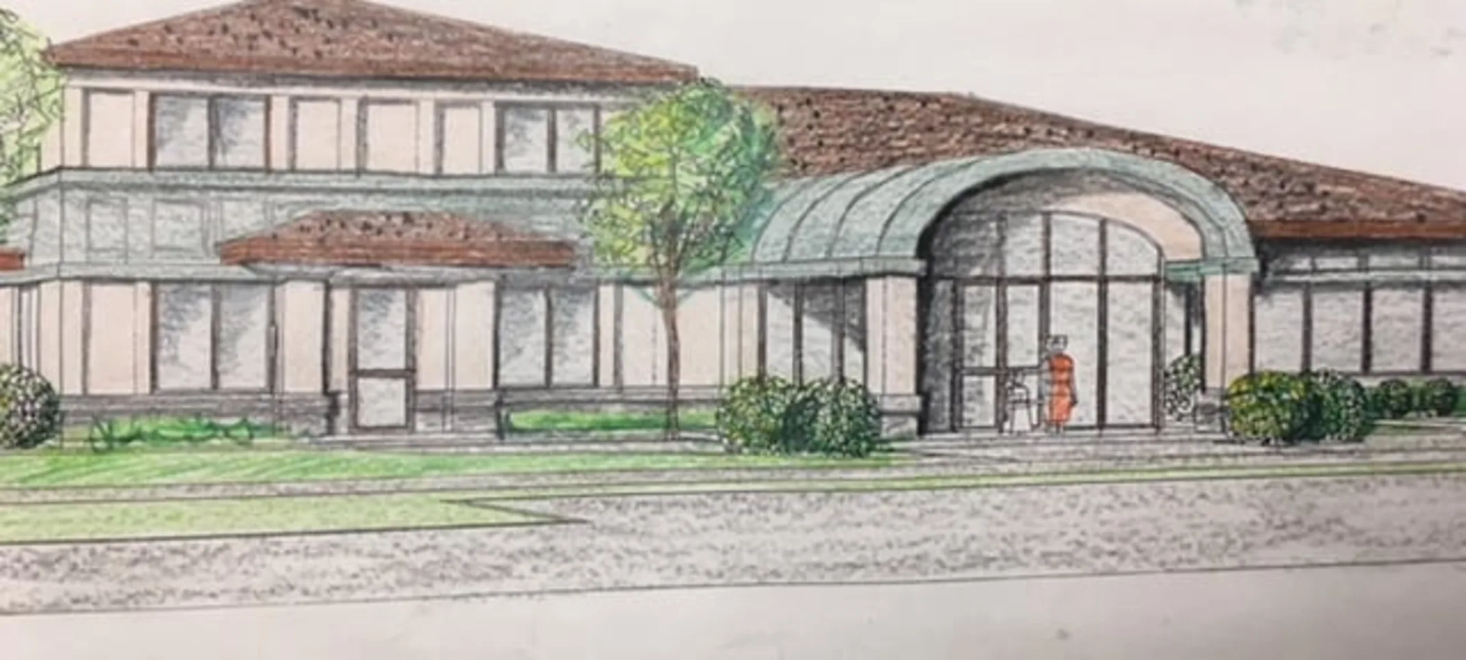a sketch of Glen Ellyn Animal Hospital's new building a sketch of Glen Ellyn Animal Hospital's new building