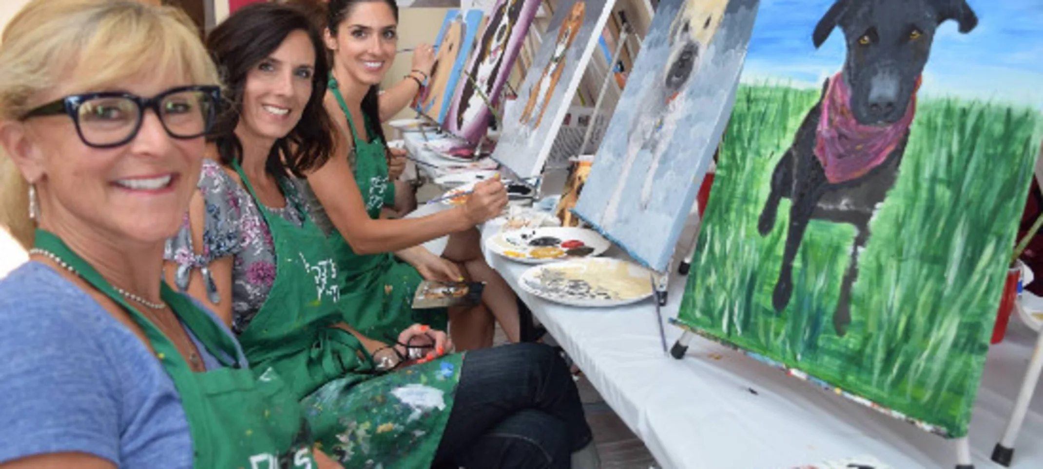 3 ladies painting 3 ladies painting