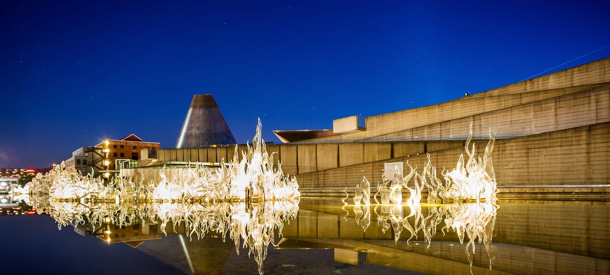 a photo capturing the Museum of glass a photo capturing the Museum of glass