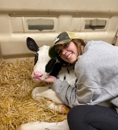 Photo of Molly with young calf Photo of Molly with young calf