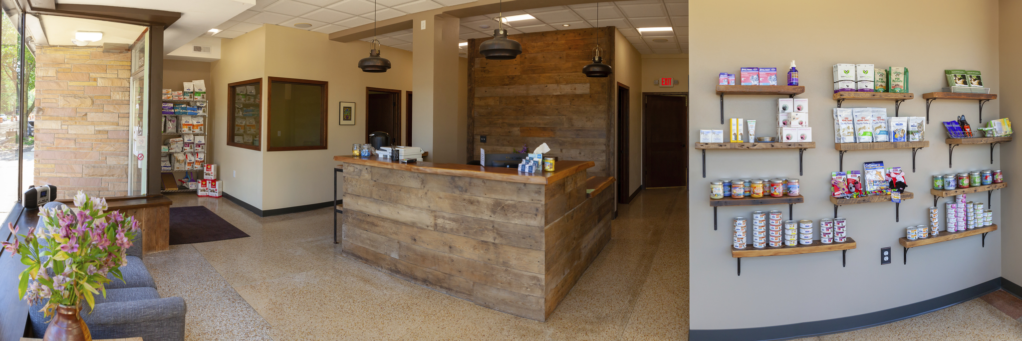 Front Desk view from the hallway 