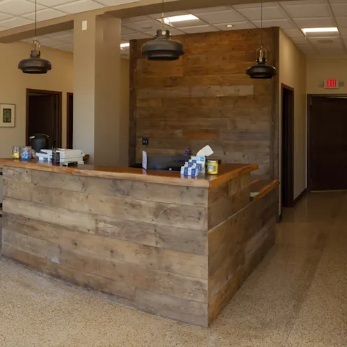 Front Desk view from the hallway Front Desk view from the hallway